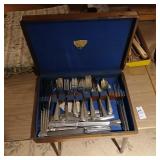 Box of mixed silverware mostly Tudor plate by