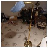 Vintage shell globe floor lamp