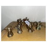 6 vintage angel napkin rings