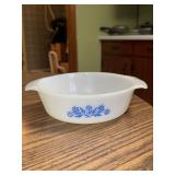 Vintage Fire King Blue Cornflower casserole dish