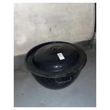 Large Vintage black-and-white speckled enamelware