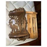 Wooden deer shelf and butterfly house
