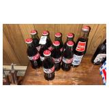 Lot of Coke NASCAR Bottles