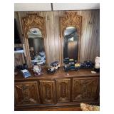 4 piece wooden Spanish Revival style bedroom set
