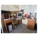 Wooden corner l-shape desk 80 X 27 X 30in NO