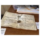 Vintage Minerï¿½s certificate and Acosta store