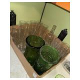Lot of assorted glass cups and vases