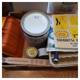 New gallon of paint and supplies