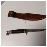 Vintage Ka-bar USA knife and sheath 6" OAL