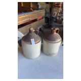 Vintage stoneware moonshine jugs