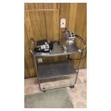 Metal Cart W Extension Cord Attachment