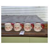 Vintage Napcoware Japan mini santa mugs