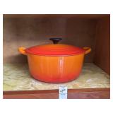 Vintage Le Creuset flame oval dutch oven