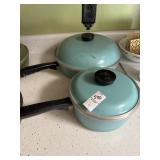 Vintage teal Club Aluminium 2 piece cookware set