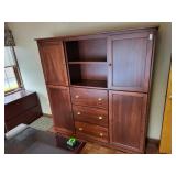 Wooden cabinet 18in. X 75in. X 753/4 in. Tall