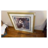 Framed Art Print of Stylized Female Figure with