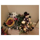Snow man candell Christmas decor