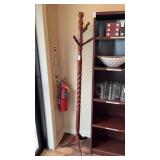 Wooden coat rack