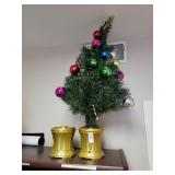 Small Christmas tree lighted no cord