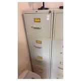 4 Drawer Metal Filing Cabinet W Key