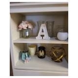 Flower vases & misc items