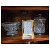 Seiko battery operated clock and candy dishes