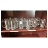 Shelf Lot of Glass Mugs