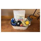Office Supplies and Damaged Metal Easel
