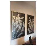 Pair of Leaf Abstract Wall Art
