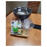 Big ice bowl with misc items