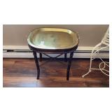 Hollywood Regency-style faux brass tray table
