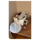 Lot of Coffee Mugs, Cake Saver and More