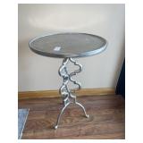 Small metal side table - 25 inches h