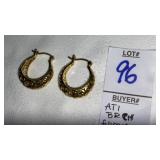 ATI BRCH filigree pierced hoop earrings