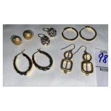 (5) Prs. goldtone Pierced Earrings