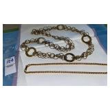 (2) Goldtone vintage necklaces