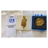 Somerset Fire Dept 50 year service pin, Quill &