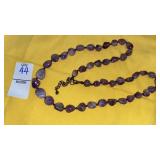 Amethyst bead necklace