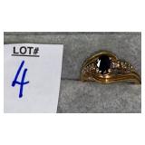 14k Gemstone & Diamond Ring