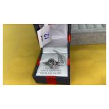 Leland created white sapphire & sterling ring