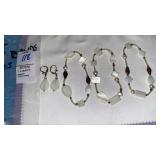 (3) bead band bracelets & pierced earrings ( +1