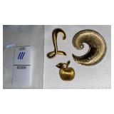Trifari apple, Anne Klein initial & pearl swirl
