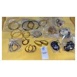 Big hoop & assorted pierced earrings