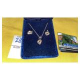 Montana Silversmiths pierced earrings & necklace