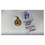 1983 fine gold Panda coin pendant