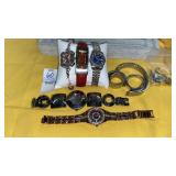 (5) wrist watches, bands parts