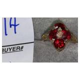 10k & ruby ring