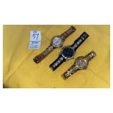 (3) Armitron crystal wristwatches