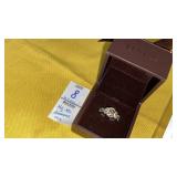 Le Vian 14k WG & diamond ring w/ slip