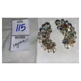 Laguna AB Aurora borealis bead clip earrings